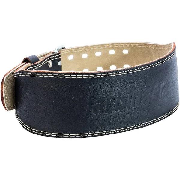 Harbinger - 4 Inch Padded Leather Belt - Black - UK Medium