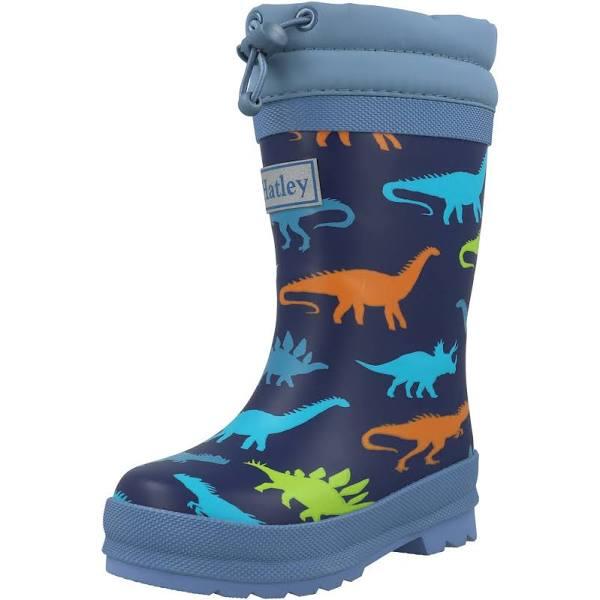 HATLEY Boys Blue Dinosaur Rain Boots