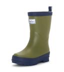 HATLEY Matte Rain Boots Green Rubber Rain Boots
