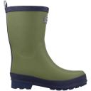 HATLEY Matte Rain Boots Green Rubber Rain Boots