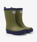 HATLEY Matte Rain Boots Green Rubber Rain Boots