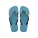 Havaianas Brasil Logo Flip Flops Blue Green - 37-38