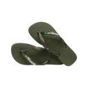Havaianas Brasil Logo Flip Flops Blue Green - 37-38