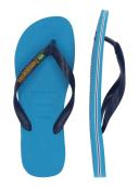 Havaianas Brazil Logo Flip Flops - Blue - 10-11