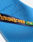 Havaianas Brazil Logo Flip Flops - Blue - 6-7