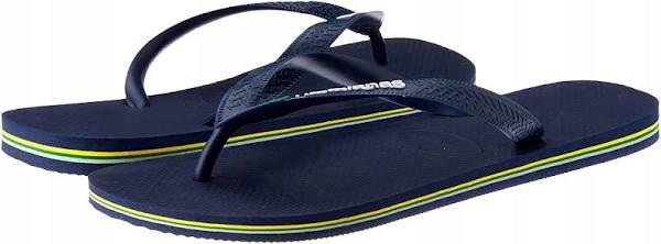 Havaianas Brazil Logo Flip Flops Navy Blue - 23-24