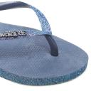 Havaianas Hav. Slim Sparkle LL Indigo Blue PVC/Glitter Womens Flip Flo