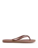 Havaianas Slim Glitter Flip Flop - Black/Dark Metallic Grey 41/42 - Swimoutlet.com