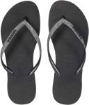 Havaianas Slim Glitter Flip Flop - Black/Dark Metallic Grey 41/42 - Swimoutlet.com