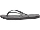 Havaianas Slim Glitter Flip Flop - Black/Dark Metallic Grey 41/42 - Swimoutlet.com