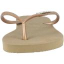 Havaianas Slim Logo Metallic Flip Flops - Rose Gold