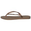 Havaianas Slim Logo Metallic Flip Flops - Rose Gold