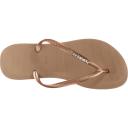 Havaianas Slim Logo Metallic Flip Flops - Rose Gold