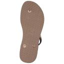 Havaianas Slim Logo Metallic Flip Flops - Rose Gold