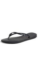 Havaianas Women's Slim Flip Flop Sandal, Black, 9-10