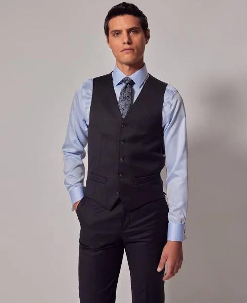 Hawes & Curtis Men's Charcoal Tailored Fit Waistcoat