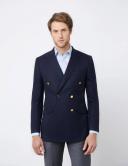 Hawes & Curtis Men's Double Breasted Blazer Jacket in Navy