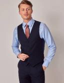 Hawes & Curtis Men's Navy Birdseye Plain Tailored Fit Waistcoat - 1913 Collection