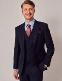 Hawes & Curtis Men's Navy Birdseye Plain Tailored Fit Waistcoat - 1913 Collection