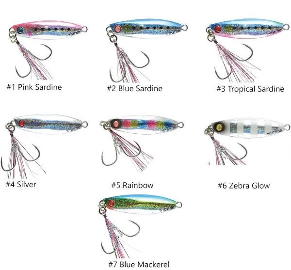Hayabusa Jack Eye Shot Slow Wide 40g Micro Jig EX975 [Colour : 1 Pink Sardine]