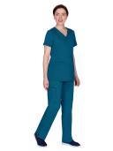 Healing Hands Scrubs Purple Label Jill V-Neck Scrub Top - 2x - Caribbean Blue
