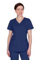 Healing Hands Scrubs Purple Label Jill V-Neck Scrub Top - 2x - Heather Grey