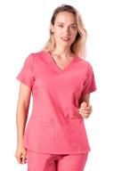 Healing Hands Scrubs Purple Label Jill V-Neck Scrub Top - 2x - Heather Grey