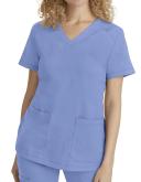 Healing Hands Scrubs Purple Label Jill V-Neck Scrub Top - 3x - Pewter