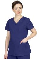 Healing Hands Scrubs Purple Label Jill V-Neck Scrub Top - 3x - Pewter