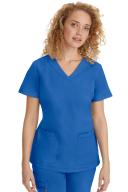 Healing Hands Scrubs Purple Label Jill V-Neck Scrub Top - L - Navy