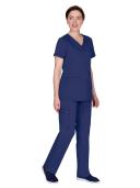 Healing Hands Scrubs Purple Label Jill V-Neck Scrub Top - L - Navy