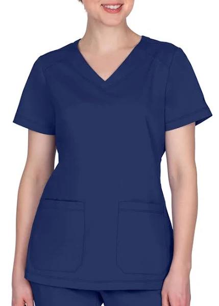 Healing Hands Scrubs Purple Label Jill V-Neck Scrub Top - L - Navy