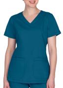 Healing Hands Scrubs Purple Label Jill V-Neck Scrub Top - M - Caribbean Blue