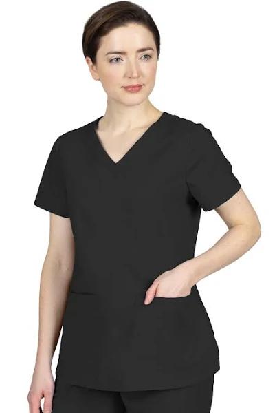 Healing Hands Scrubs Purple Label Jill V-Neck Scrub Top - S - Black