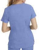 Healing Hands Scrubs Purple Label Jill V-Neck Scrub Top - S - Caribbean Blue