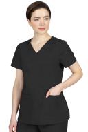 Healing Hands Scrubs Purple Label Jill V-Neck Scrub Top - XS - Black