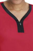 Healing Hands Scrubs Purple Label Stretch Jessi Top - L - Canary w/ Pewter