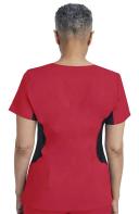 Healing Hands Scrubs Purple Label Stretch Jessi Top - L - Canary w/ Pewter