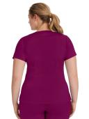 Healing Hands Scrubs Purple Label Stretch Jordan Top - 2x - Wine