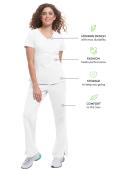 Healing Hands Scrubs Purple Label Stretch Jordan Top - M - White