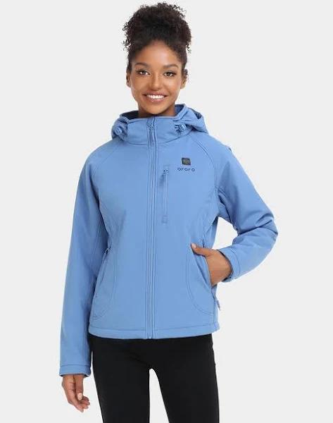 Heated Jacket For Women | Up to 10 Hrs of Heat | ORORO Heated Apparel Haze Blue / S