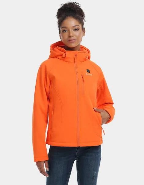 Heated Jacket For Women | Up to 10 Hrs of Heat | ORORO Heated Apparel Sunshine Orange / XL