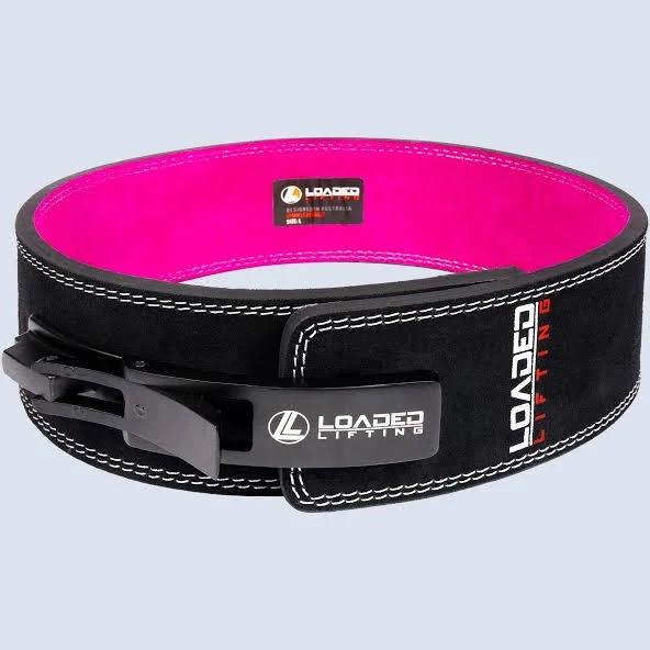 Heavy-Duty 10mm Economy Lever Belt - Strong & Durable. Pink / L - Loaded Lifting