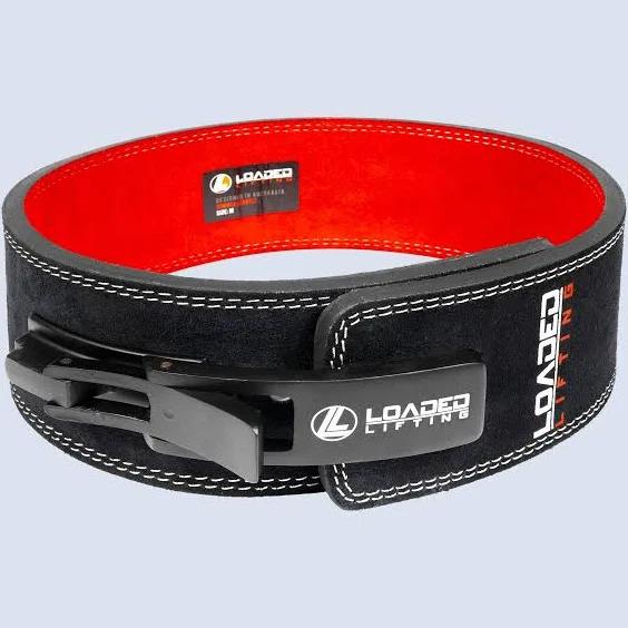 Heavy-Duty 10mm Economy Lever Belt - Strong & Durable. Red / 2XL - Loaded Lifting