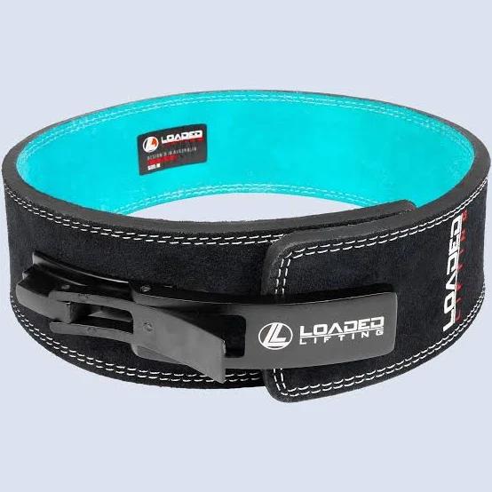 Heavy-Duty 10mm Economy Lever Belt - Strong & Durable. Turquoise / L - Loaded Lifting
