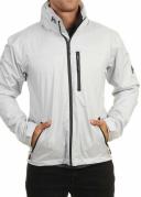 Helly Hansen Mens Crew Hooded Sailing Jacket - 853 Grey Fog | Size XL