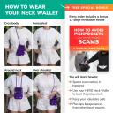 Hero Neck Wallet – RFID Blocking Passport Holder – Easy to Conceal Travel Pouch, Purple