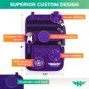 Hero Neck Wallet – RFID Blocking Passport Holder – Easy to Conceal Travel Pouch, Purple