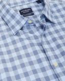 Herringbone Check Casual Shirt Regular Fit Blue