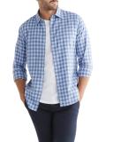 Herringbone Check Casual Shirt Regular Fit Blue